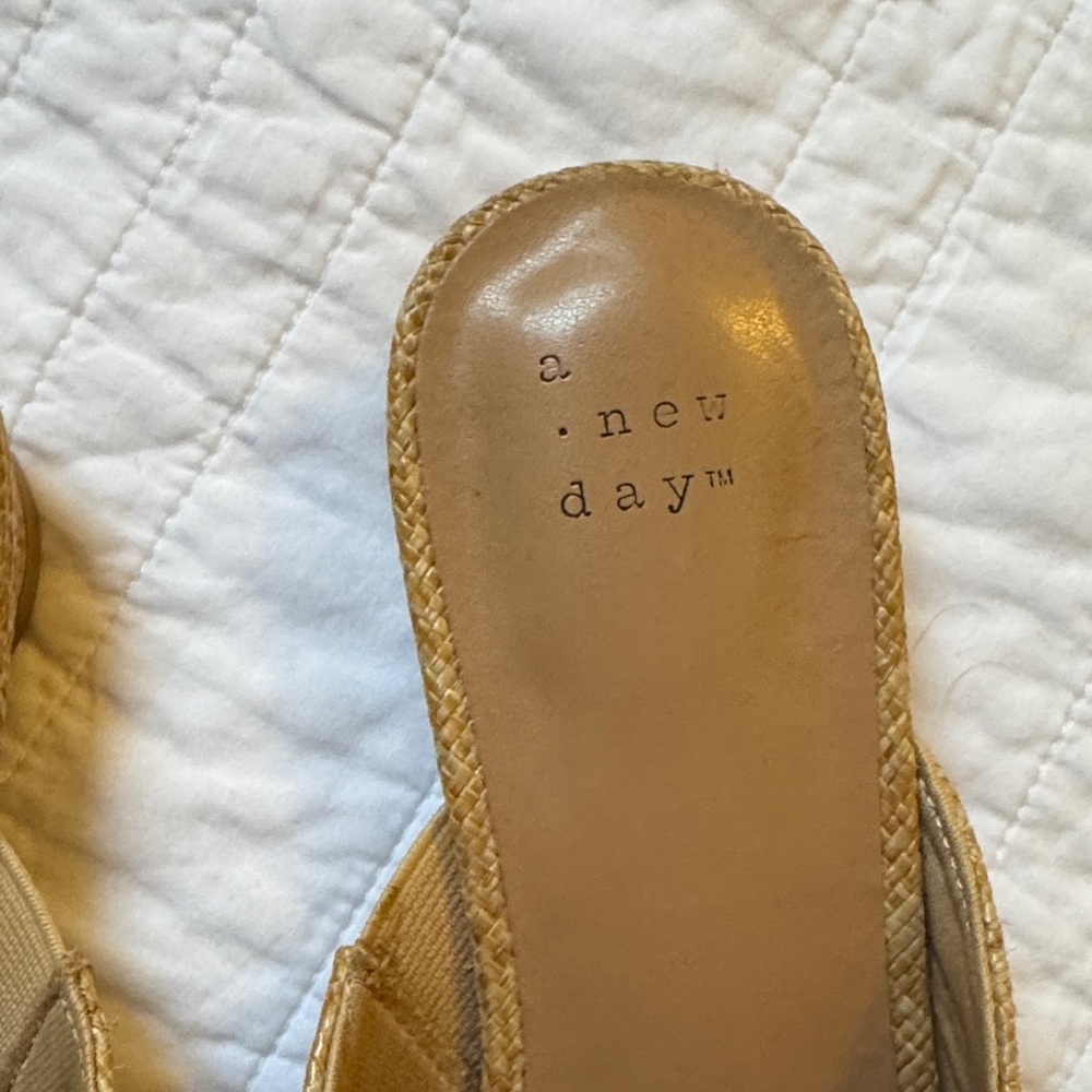 a new day Tan Woven Mules - Picture 2 of 3